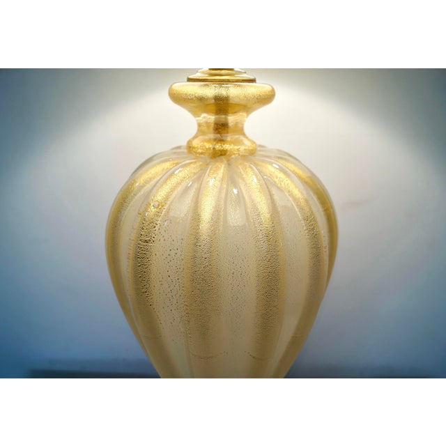 1960’s Hollywood Regency Barovier & Toso Murano Glass Table Lamp For Sale - Image 12 of 12