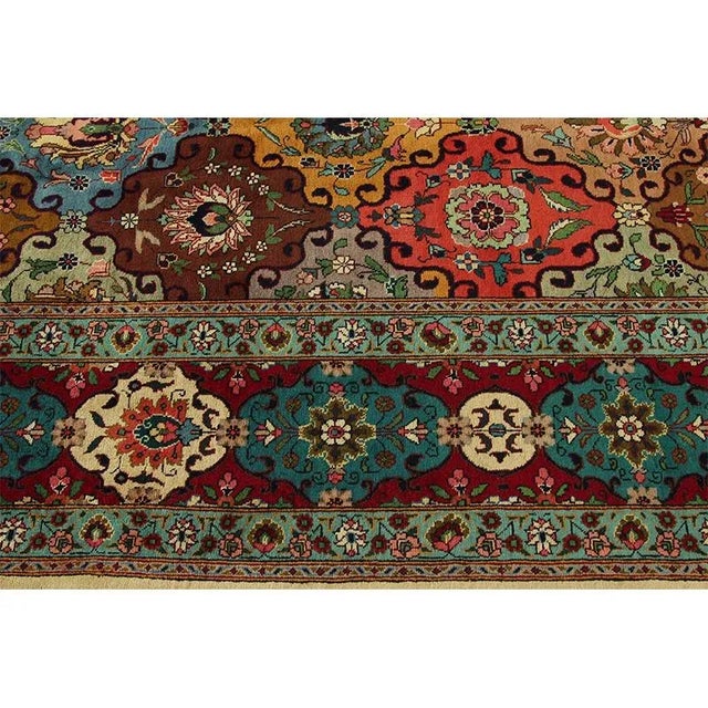 1960s Old Persian Tabriz Area Rug 9’10” X 12’2″ For Sale - Image 12 of 13