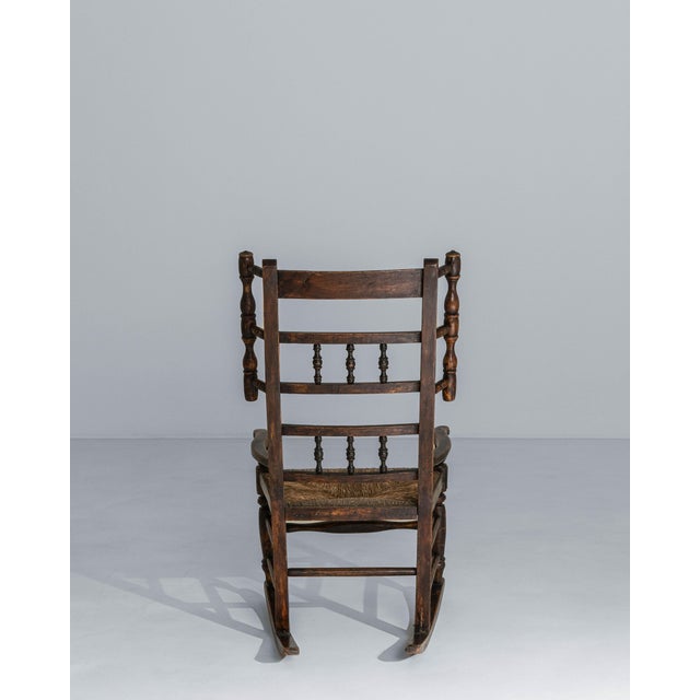 19th Century English Lancashire Ash and Elm Spindle Wingback Chair For Sale - Image 18 of 18