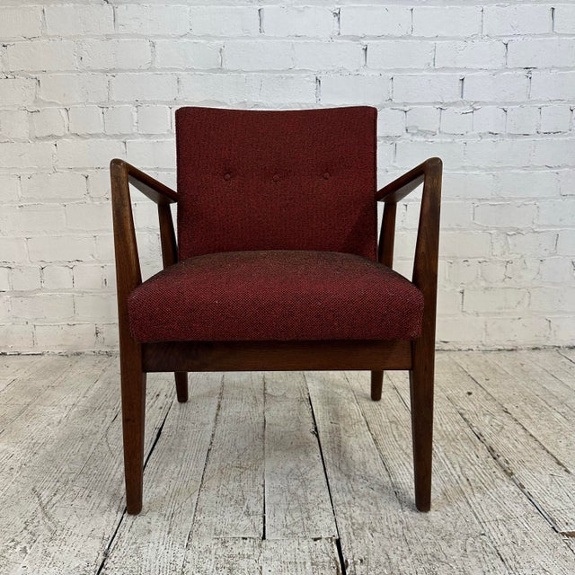 Wood Mid-Century Modern Jen Risom Lounge Armchair For Sale - Image 7 of 11