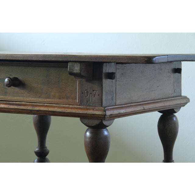 Antique Baroque Nordic Provincial Oak Table, 1800s For Sale - Image 4 of 18