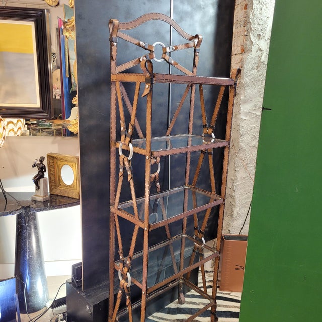 1970s Vintage Display Case in Wrought Iron by Jacques Adnet for Hermès, 1970s For Sale - Image 5 of 18