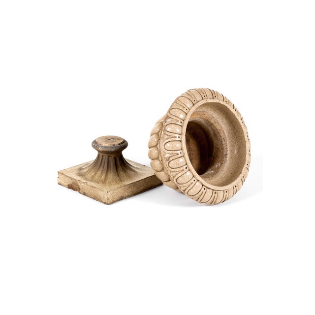English Salt Glaze Garden Urn For Sale - Image 12 of 13