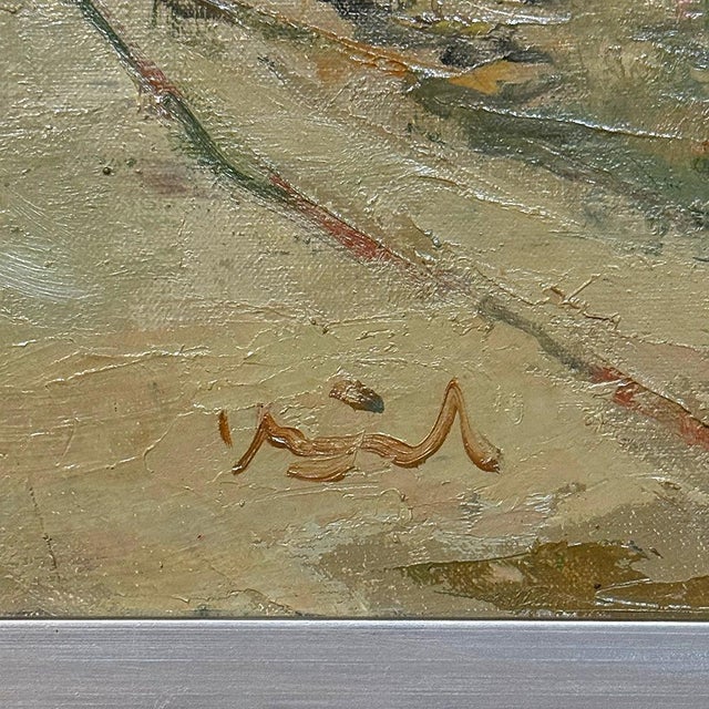 Mid Century Israeli Village Landscape Oil Painting by Ori Reisman (1924–1991) For Sale - Image 16 of 18