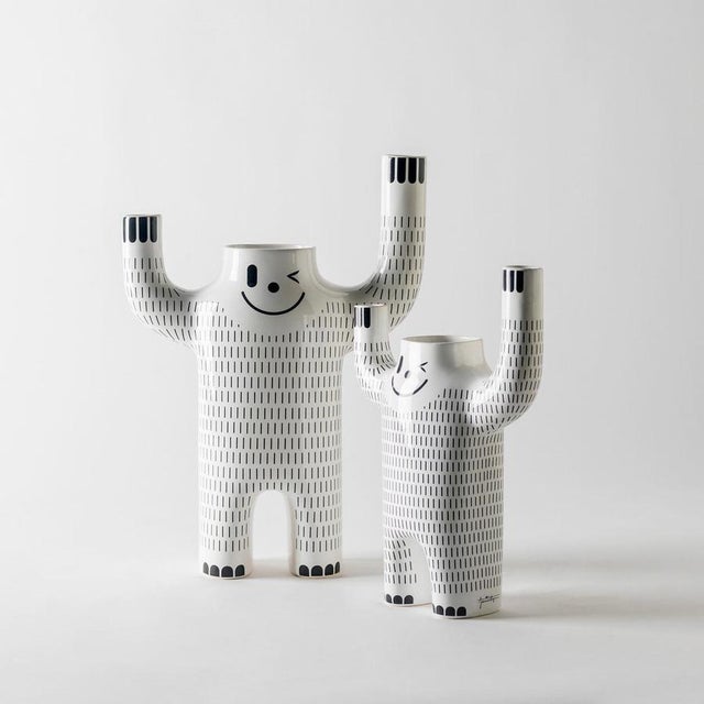 Glazed Happy Susto Vases from Jaime Hayon, Set of 2 For Sale - Image 4 of 9