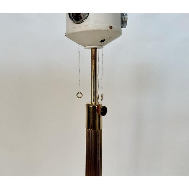 Space Age Height Adjustable 4-Light Floor Lamp with Op Art Graphic Design and Wire Base from Kinkeldey, Germany, 1970s For Sale - Image 16 of 18