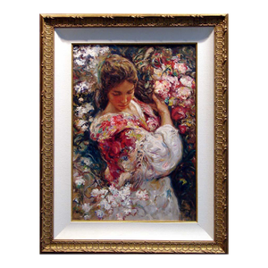Royo Primavera Flower Spain Gallery Framed Art Serigraph S Board
