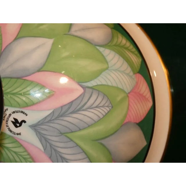 Gold Centerpiece Vase by Manifattura Artistica Le Porcellane, Florence, Italy, 1970s For Sale - Image 8 of 10