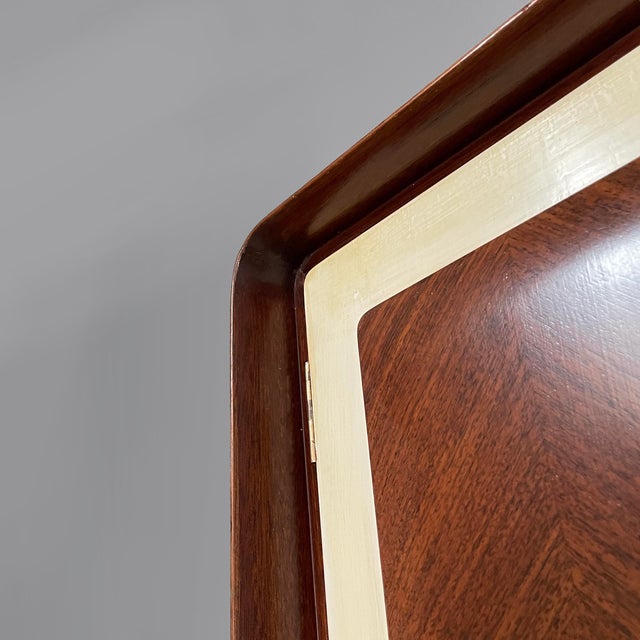 1940s Art Deco Italian Wood and White Wood Wardrobe, 1940s For Sale - Image 5 of 18