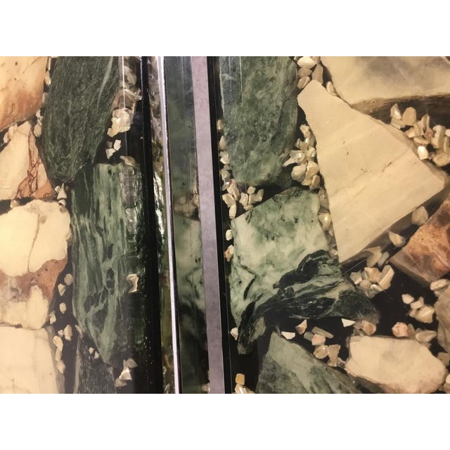 Brown Chrome & Marble Nest of Tables, 1960s, Set of 3 For Sale - Image 8 of 17