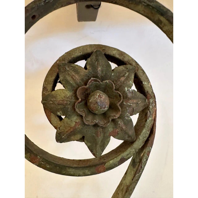 1920s Antique Wrought Iron Wall Sconces -A Pair For Sale - Image 5 of 10