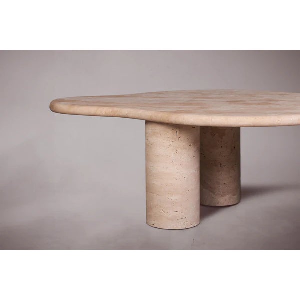 Contemporary Trio Travertine Coffee Table 51.2" For Sale - Image 3 of 5