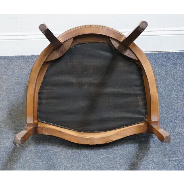 High End Vintage Country French Provincial Solid Cherry Dining Arm Chair For Sale - Image 9 of 9