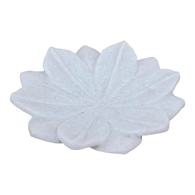 Petite Pure Marble Flower Bowl For Sale