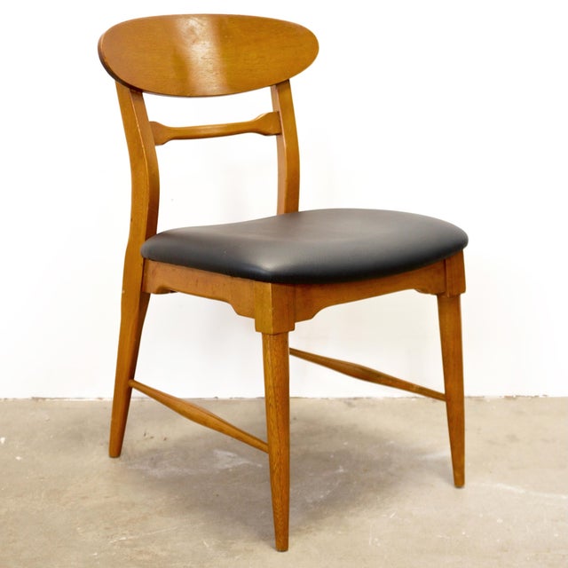 Andre Bus Lane “Copenhagen” Set of 5 Walnut Dining Chairs For Sale - Image 4 of 16