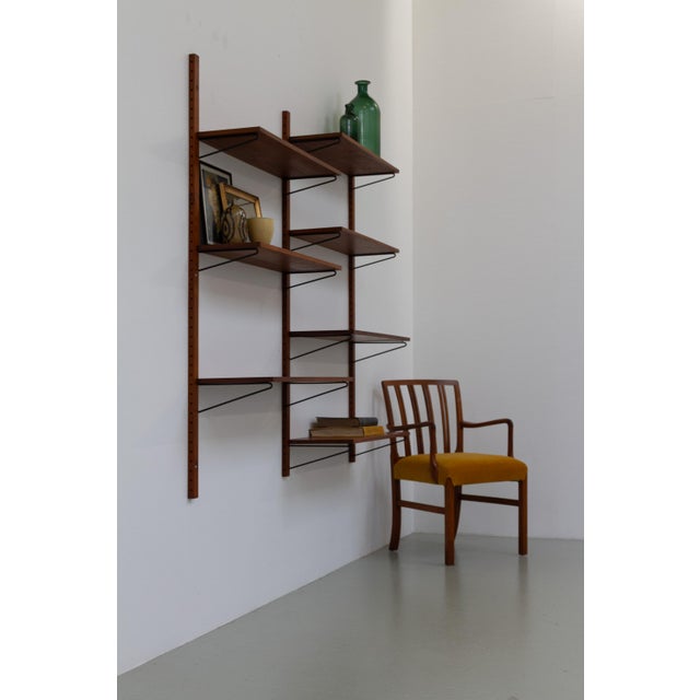 Vintage Danish Wall Mounted Teak Shelving System, 1960s For Sale - Image 12 of 17