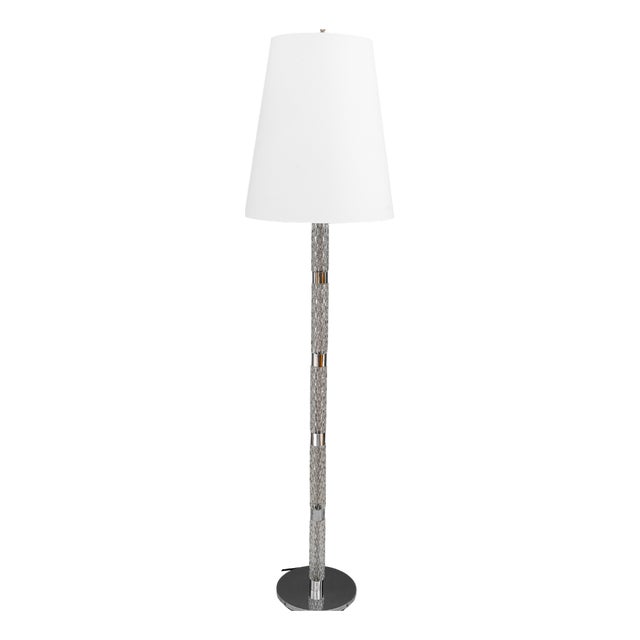 Floor Lamp with Fabric Shade from Richard Essig, 1970s For Sale