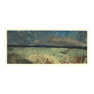 1953 Braque Lithograph Paysage Aux Coquelicots Varengeville