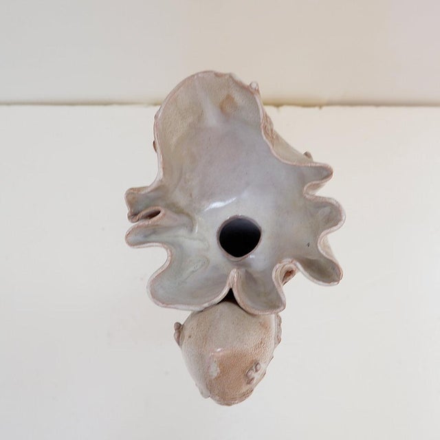 Sculpture Female Face Flower Vase in Ceramic For Sale - Image 9 of 18
