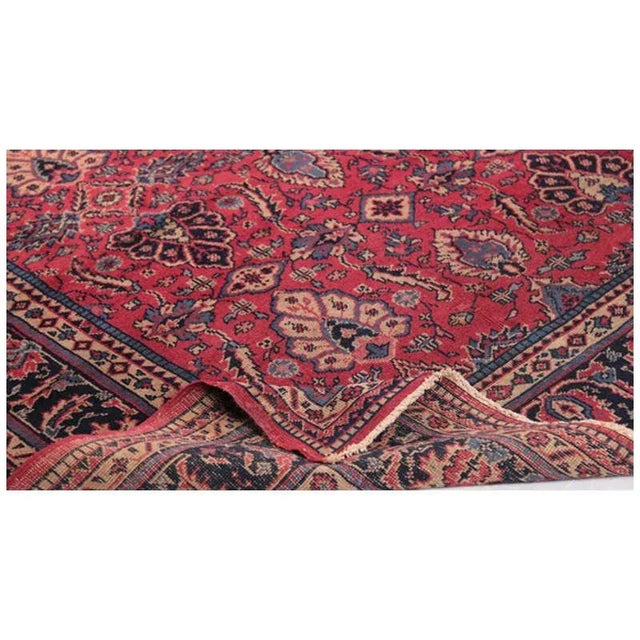 Traditional 1950s Handwoven Turkish Sparta Area Rug 8'×8'9" For Sale - Image 3 of 6