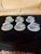 Vintage Hand Painted Majolica Cantagalli Firenze Italian Coffee Pot, Sugar and Creamer and Cups and Saucers. Set of 6. Rare. For Sale - Image 4 of 11