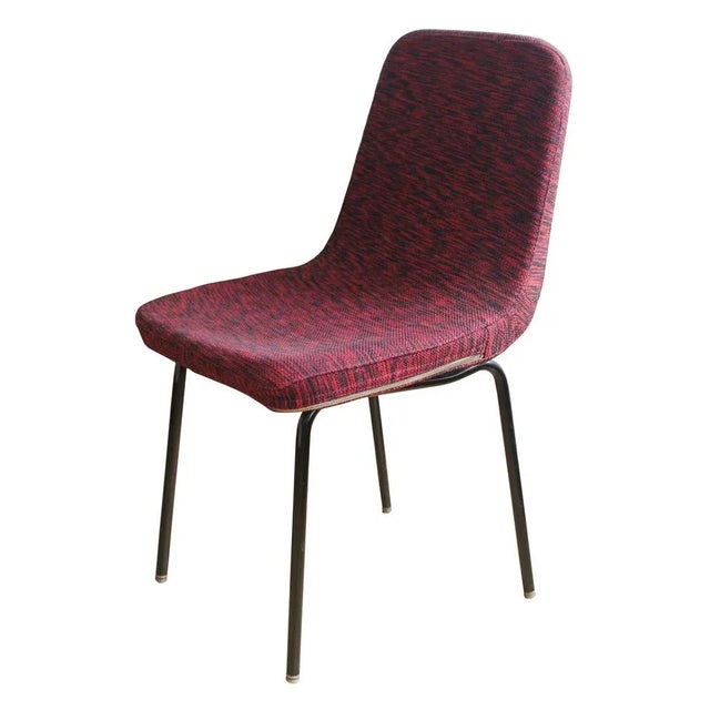 Black Mid-Century Modern Chair with Original Removable Fabric, 1960s For Sale - Image 8 of 13