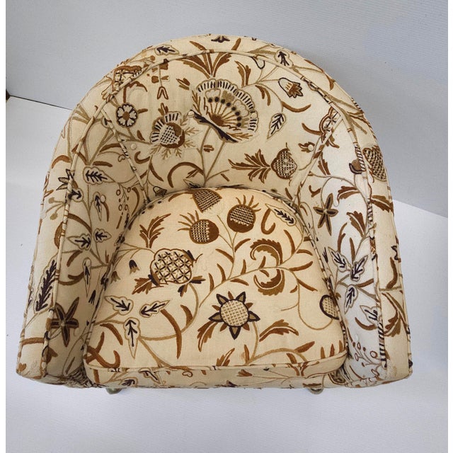 Beige 1960s Directional Petrified Needlepoint Cotton Felt Upholstered Lounge Chair For Sale - Image 8 of 11