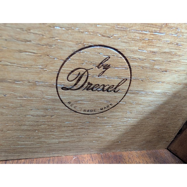 Vintage Drexel Solid Wood Mahogany Serpentine Dresser/ Credenza With Original Hardware For Sale - Image 9 of 9