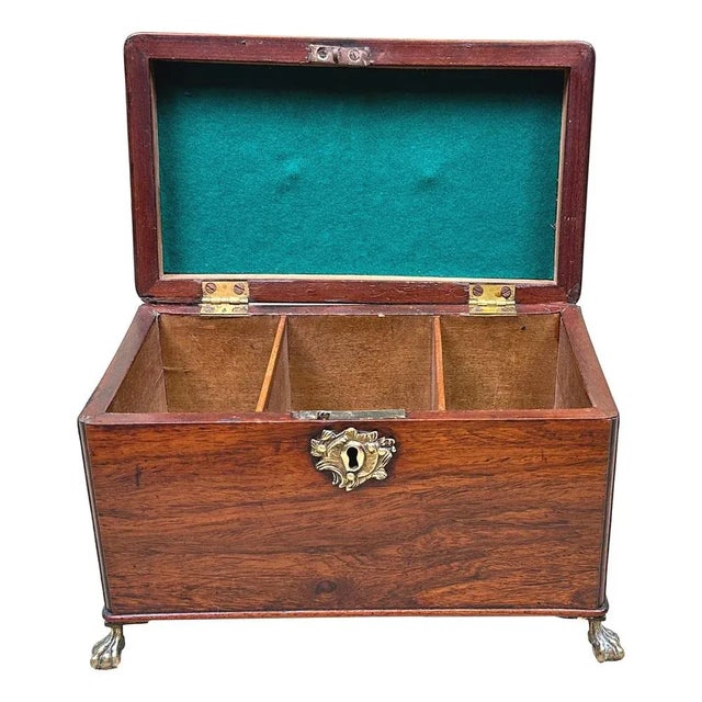 18th Century Padouk Wood Tea Caddy, 1770 For Sale - Image 3 of 12