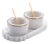 Calacatta Marble Condiment Set For Sale
