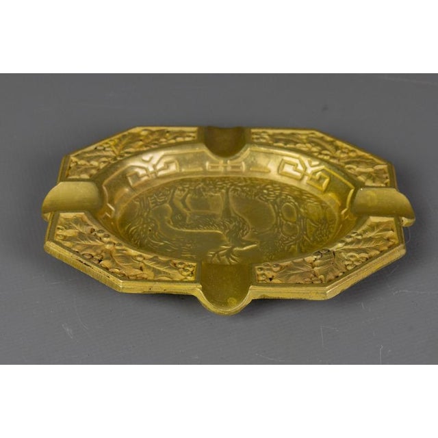 French Cast Bronze Ashtray with Stag Motif, 1950s For Sale - Image 6 of 18
