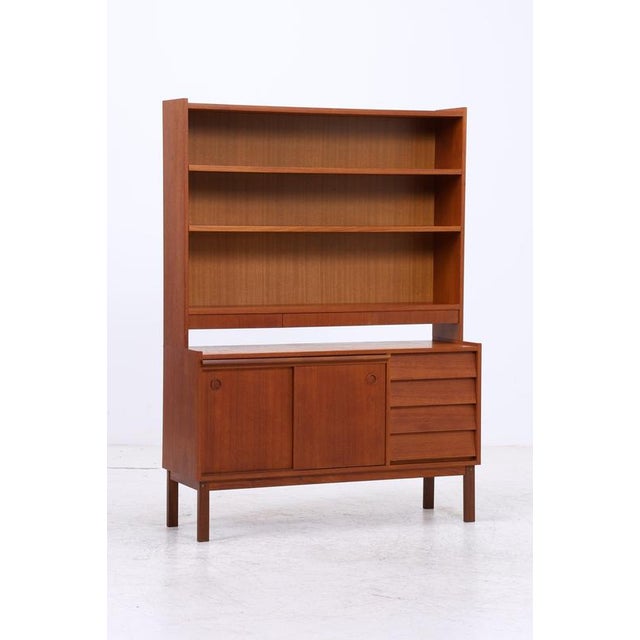 Mid-Century Danish Teak Bookcase with Drawers For Sale - Image 3 of 18