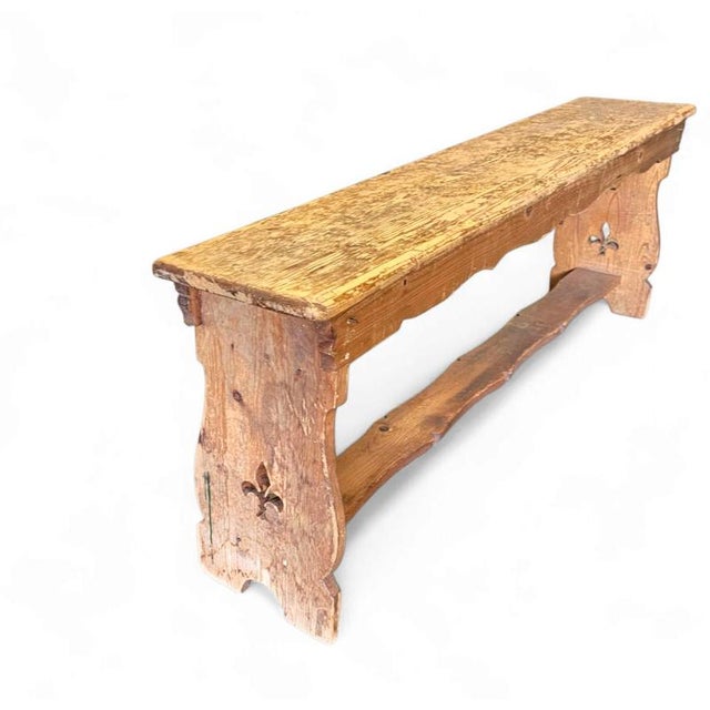 Mid-Century Wooden Bench, 1960s For Sale - Image 10 of 10