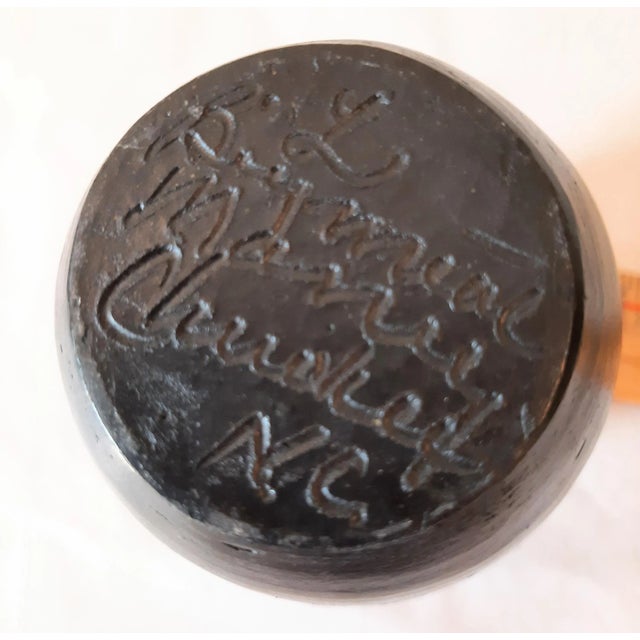 Vintage Cherokee Black Clay Pottery Vase by Bigmeat For Sale - Image 4 of 7