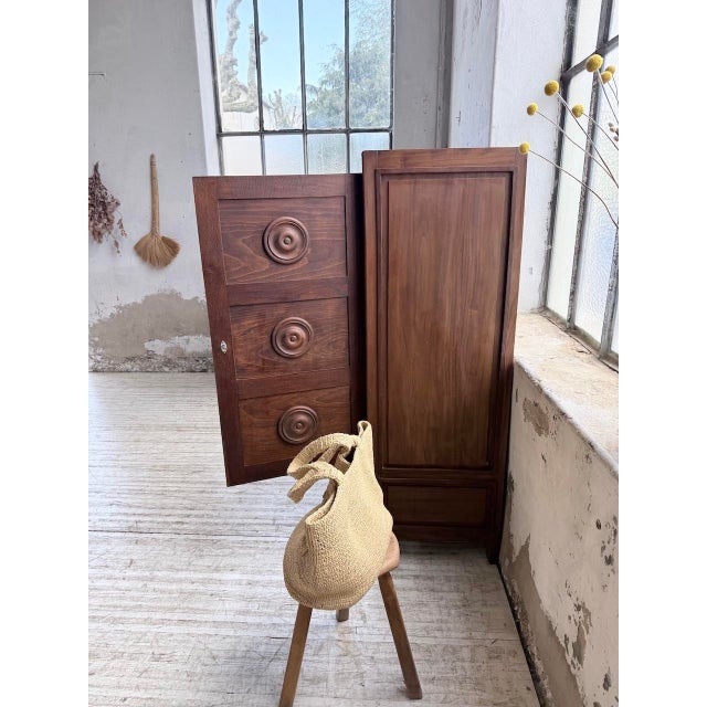 Basque Wardrobe in Oak by Dudouyt, 1950s For Sale - Image 10 of 18