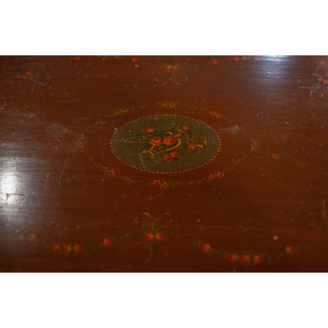 Late 20th Century Edwardian Table With Painted Top For Sale - Image 4 of 4
