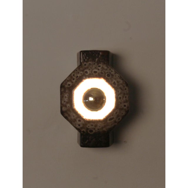 Space Age Ceramic Fat Lava Wall Lamp from Pan, 1970s For Sale - Image 4 of 8