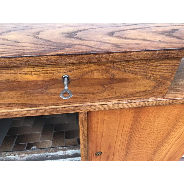 Wood Vintage Brown Desk, 1970s For Sale - Image 7 of 18