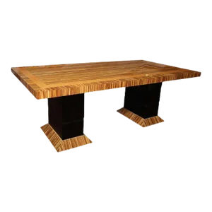 Neapolitan Wood Marquetry Organic Material Dining Table by Arlene Angard Collection
