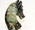 Emerald Gemstone Horse Bust Statue Emerald Nose Hand Carved Sculpture For Sale - Image 10 of 15