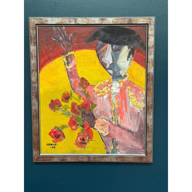 Gösta Lewin, Matador, 1969, Oil Painting on Canvas, Framed For Sale - Image 9 of 18