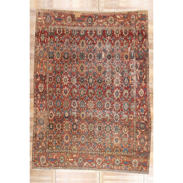 Antique Persian Bakshaish Rug, 10'09 X 14'08 For Sale - Image 10 of 10