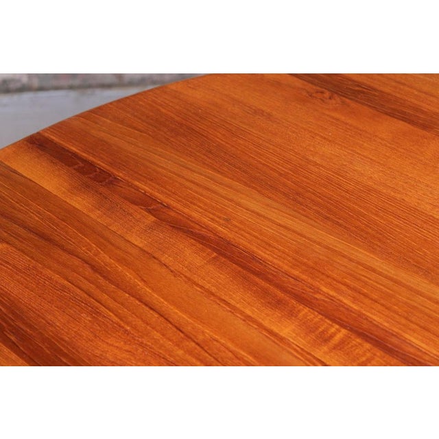 Mid-Century Danish Style Extending Dining Table in Teak, 1970s For Sale - Image 11 of 12