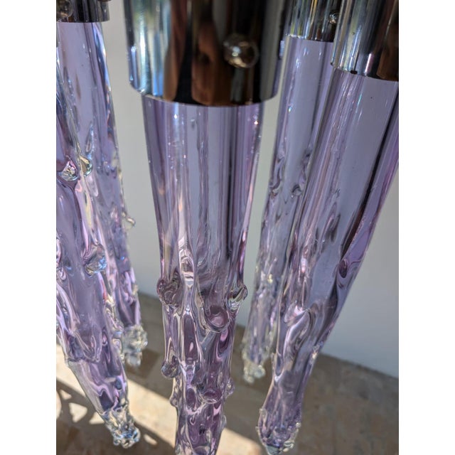 Murano Iridescent Glass Ceiling Light, 1970 For Sale - Image 10 of 12