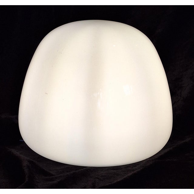 Glass Art Deco German Ceiling Lamp with Opaque White Glass Shade from Brüne, 1930s For Sale - Image 7 of 7