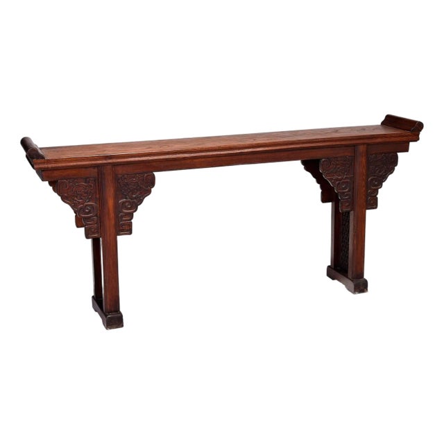 19th Century Chinese Ming Style Scroll Table For Sale