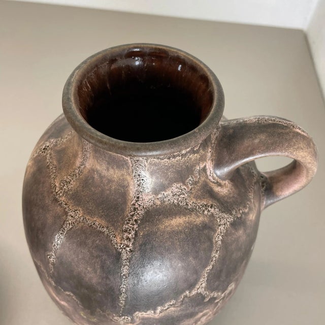 Abstract German Fat Lava Pottery Vases from Ruscha, 1960s, Set of 2 For Sale - Image 11 of 18
