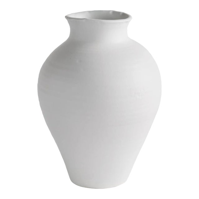 Mirela Vase Large, Matte White For Sale