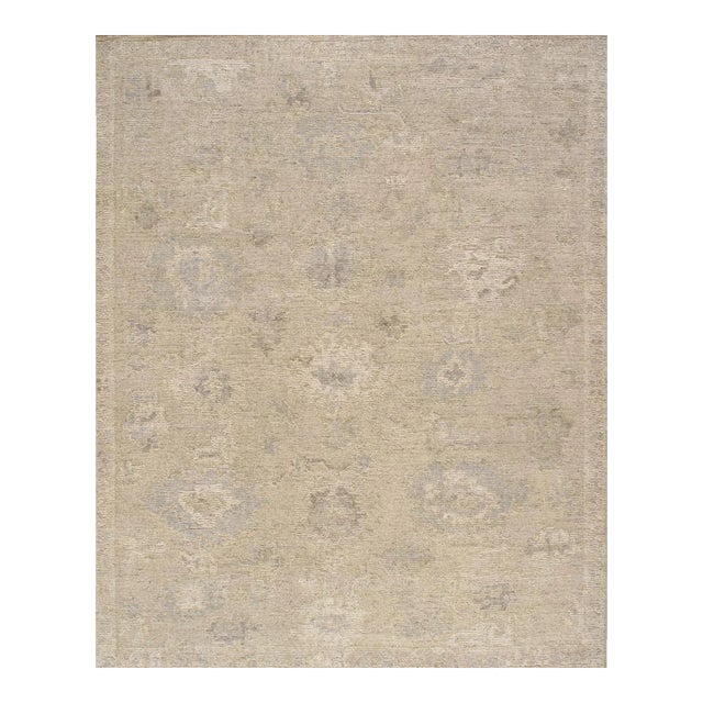 Oushak Wool Cream Area Rug, 8' 3'' X 9'11'' For Sale