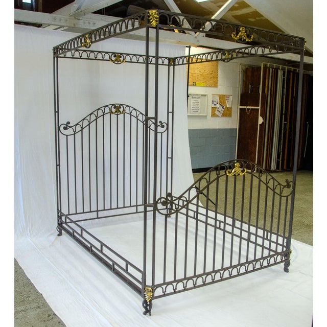 Iron Canopy Bed For Sale - Image 4 of 14